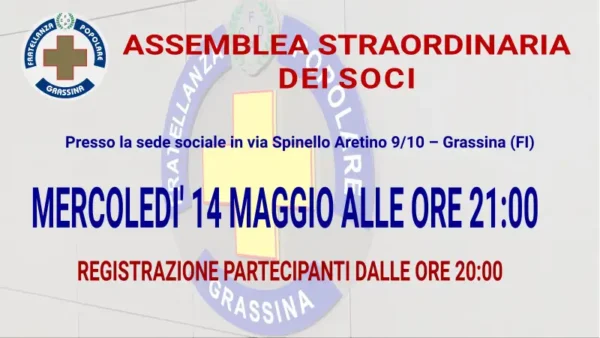 Cartello annuncio assemblea straordinaria dei soci 2025