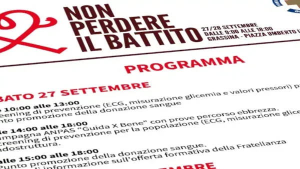 Stralcio del programma della Fratellanza Popolare di Grassina per il World Heart Day 2025